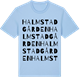 Blue Soul t-shirt med Halmstadgården ordlek t-shirt
