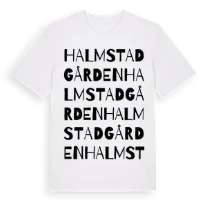Halmstadgården ordlek t-shirt – ekologisk bomull t-shirt från Pinshirt