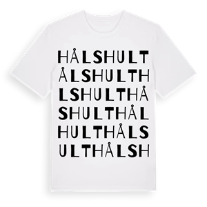 Hålshult ordlek t-shirt – ekologisk bomull t-shirt från Pinshirt