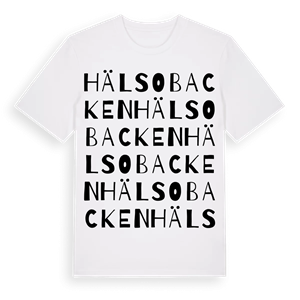 Hälsobacken ordlek t-shirt – ekologisk bomull t-shirt från Pinshirt