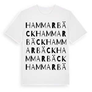 Hammarbäck ordlek t-shirt – ekologisk bomull t-shirt från Pinshirt