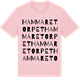 Pink Cotton t-shirt med Hammaretorpet ordlek t-shirt