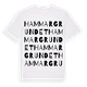 White t-shirt med Hammargrundet ordlek t-shirt