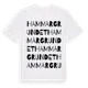White t-shirt med Hammargrundet ordlek t-shirt