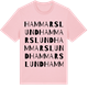 Pink Cotton t-shirt med Hammarslund ordlek t-shirt