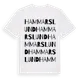 White t-shirt med Hammarslund ordlek t-shirt