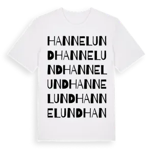 Hannelund ordlek t-shirt – ekologisk bomull t-shirt från Pinshirt