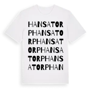 Hansatorp ordlek t-shirt – ekologisk bomull t-shirt från Pinshirt