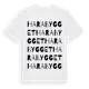 White t-shirt med Harabygget ordlek t-shirt