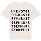 Vintage White t-shirt med Harastorp ordlek t-shirt