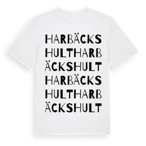 Harbäckshult ordlek t-shirt – ekologisk bomull t-shirt från Pinshirt