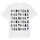 White t-shirt med Harbäckshult ordlek t-shirt