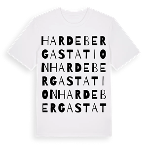 Hardeberga station ordlek t-shirt – ekologisk bomull t-shirt från Pinshirt