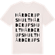 Vintage White t-shirt med Hårderupshult ordlek t-shirt
