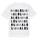 White t-shirt med Harlösa ordlek t-shirt