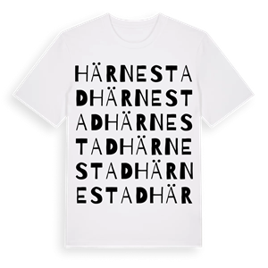 Härnestad ordlek t-shirt – ekologisk bomull t-shirt från Pinshirt