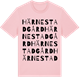 Pink Cotton t-shirt med Härnestadgård ordlek t-shirt