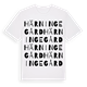 White t-shirt med Härninge gård ordlek t-shirt