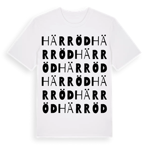 Härröd ordlek t-shirt – ekologisk bomull t-shirt från Pinshirt