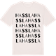 Vintage White t-shirt med Hassla ordlek t-shirt