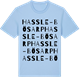 Blue Soul t-shirt med Hassle-Bösarp ordlek t-shirt