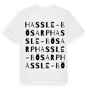 Hassle-Bösarp ordlek t-shirt – ekologisk bomull t-shirt från Pinshirt
