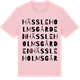 Pink Cotton t-shirt med Hässleholmsgården ordlek t-shirt