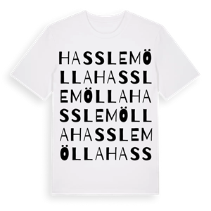 Hasslemölla ordlek t-shirt – ekologisk bomull t-shirt från Pinshirt