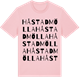 Pink Cotton t-shirt med Håstadmölla ordlek t-shirt