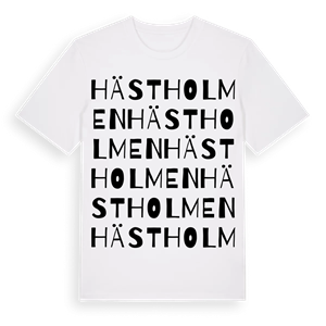 Hästholmen ordlek t-shirt – ekologisk bomull t-shirt från Pinshirt