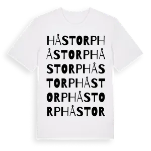 Håstorp ordlek t-shirt – ekologisk bomull t-shirt från Pinshirt