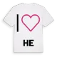 Jag älskar He t-shirt stort tryck