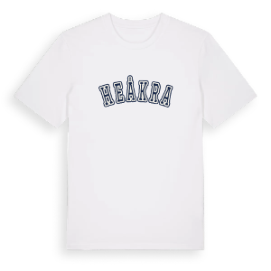 Heåkra college t-shirt – ekologisk bomull t-shirt från Pinshirt