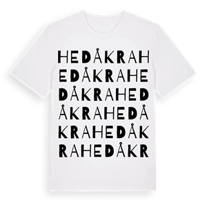Hedåkra ordlek t-shirt – ekologisk bomull t-shirt från Pinshirt