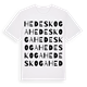 White t-shirt med Hedeskoga ordlek t-shirt
