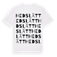 White t-shirt med Hedslätt ordlek t-shirt