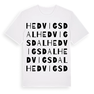 Hedvigsdal ordlek t-shirt – ekologisk bomull t-shirt från Pinshirt