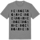 Mid Heather Gray t-shirt med Heinge ängar ordlek t-shirt
