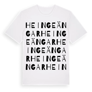 Heinge ängar ordlek t-shirt – ekologisk bomull t-shirt från Pinshirt