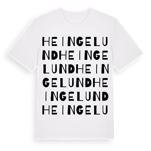 Heingelund ordlek t-shirt – ekologisk bomull t-shirt från Pinshirt