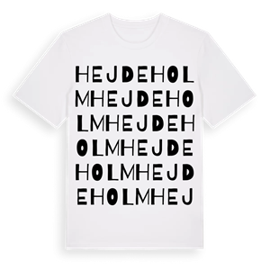 Hejdeholm ordlek t-shirt – ekologisk bomull t-shirt från Pinshirt