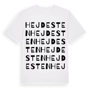 Hejdesten ordlek t-shirt – ekologisk bomull t-shirt från Pinshirt