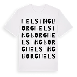 Helsingborg ordlek t-shirt – ekologisk bomull t-shirt från Pinshirt