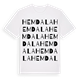 White t-shirt med Hemdala ordlek t-shirt