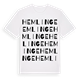 White t-shirt med Hemlinge ordlek t-shirt