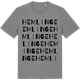 Mid Heather Gray t-shirt med Hemlinge ordlek t-shirt