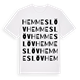 White t-shirt med Hemmeslöv ordlek t-shirt