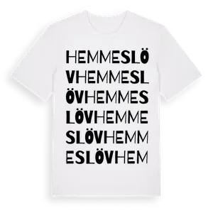 Hemmeslöv ordlek t-shirt – ekologisk bomull t-shirt från Pinshirt