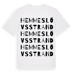 Hemmeslövsstrand ordlek t-shirt – ekologisk bomull t-shirt från Pinshirt