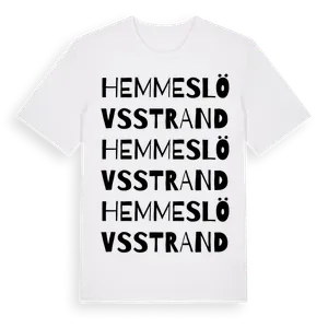 Hemmeslövsstrand ordlek t-shirt – ekologisk bomull t-shirt från Pinshirt